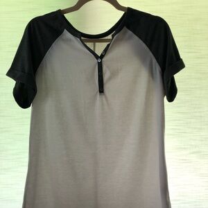 EUC Black and White Women's Raglan Top
